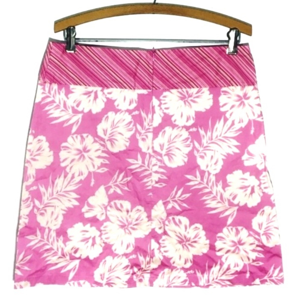 Vintage Pink Tropical Print Skirt | Size M